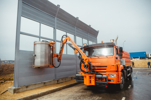 Мойка шумозащитных барьеров Мойка шумозащитных барьеров